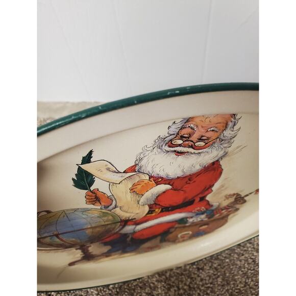 Vintage Potpourri Press Santa Metal Tin Tray (1992) - Picture 5 of 7